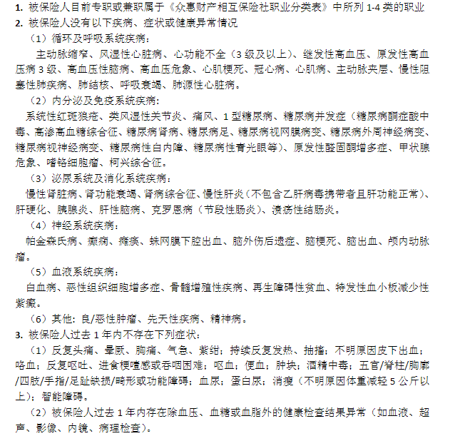 医疗险,健康告知